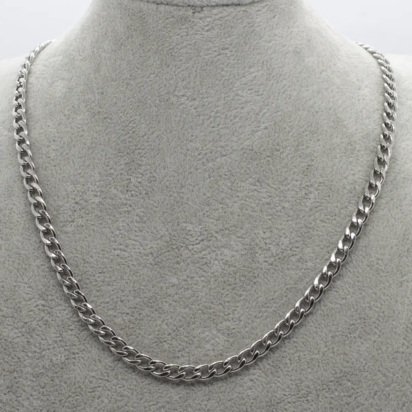 5mm wide silver necklace