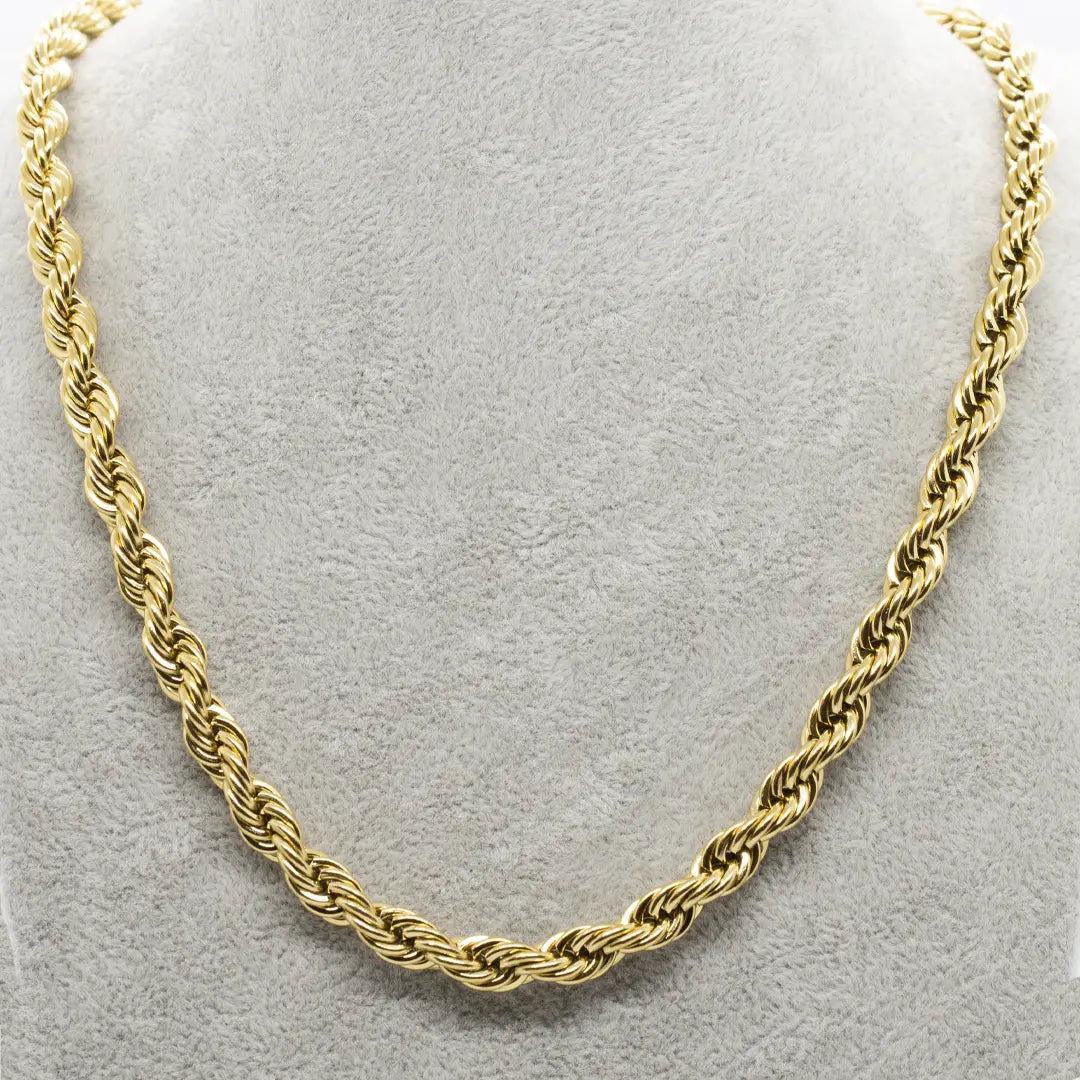 Gold rope necklace