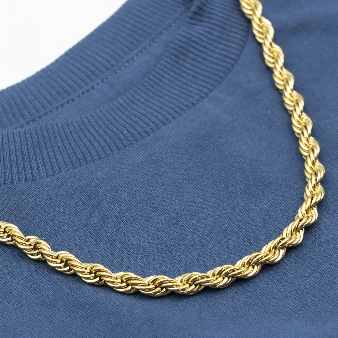 Men's gold rope chain